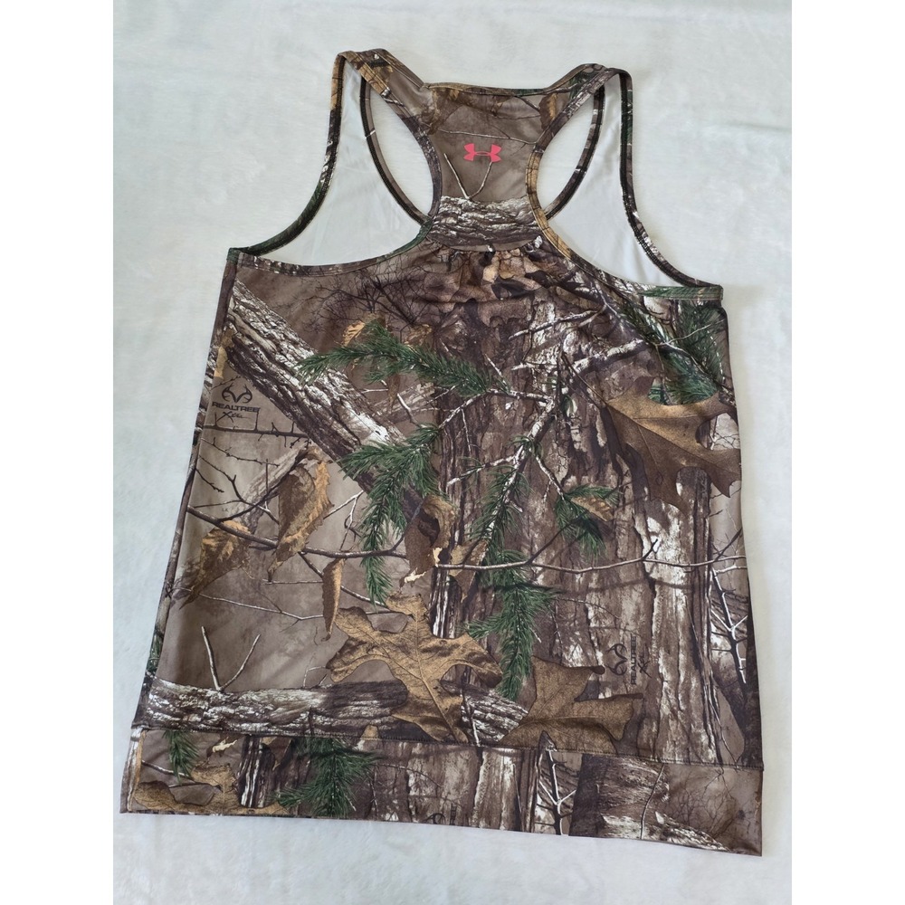 Under Armour Womens Realtree Xtra Camo HeatGear Racerback Tank Top Medium